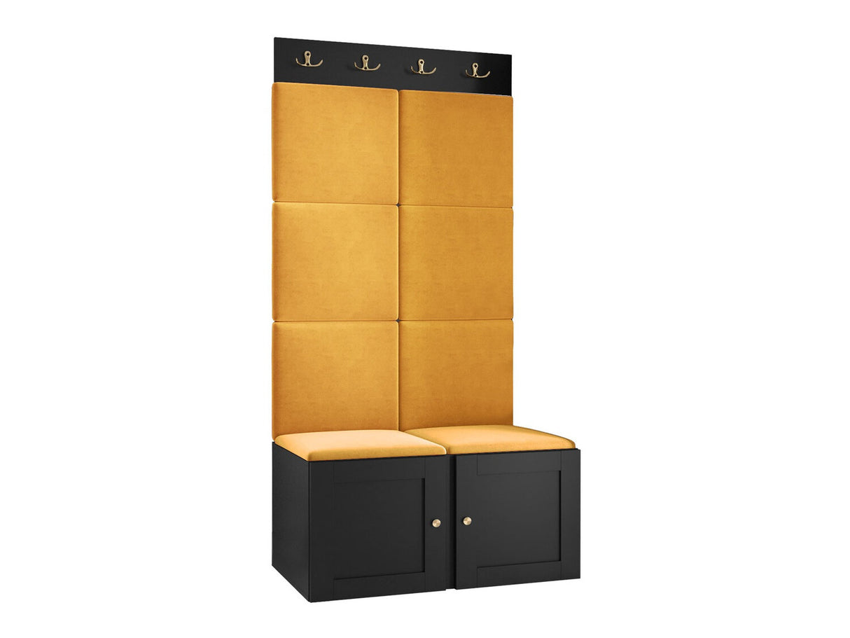 Előszoba garnitúra Orion Ryfel Ramiro IV (Tavasz), Keret színe: Fekete, Puha falpanel színe: Manila 32