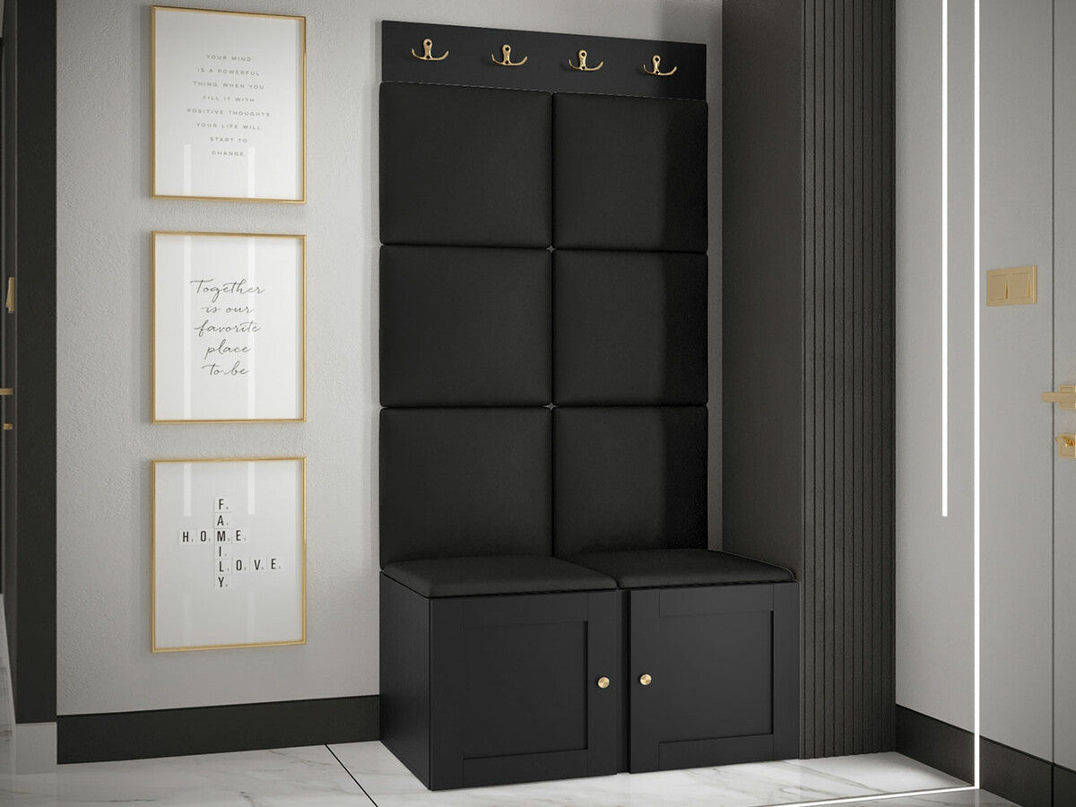 Előszoba garnitúra Orion Ryfel Ramiro IV (Tavasz), Keret színe: Fekete, Puha falpanel színe: Soft 011