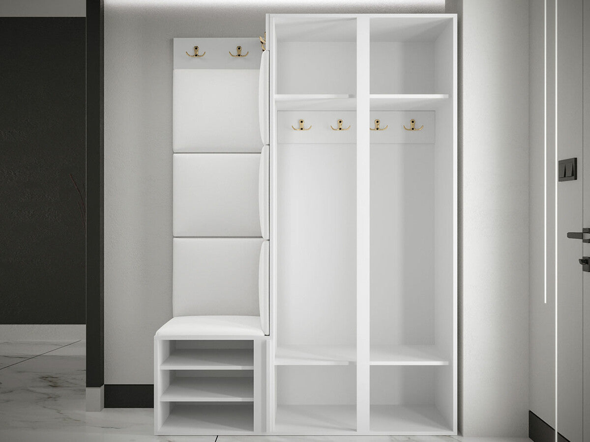 Előszoba garnitúra ORION RYFEL RAMIRO XXIV, Keret színe: Fekete, Puha falpanel színe: Soft 017