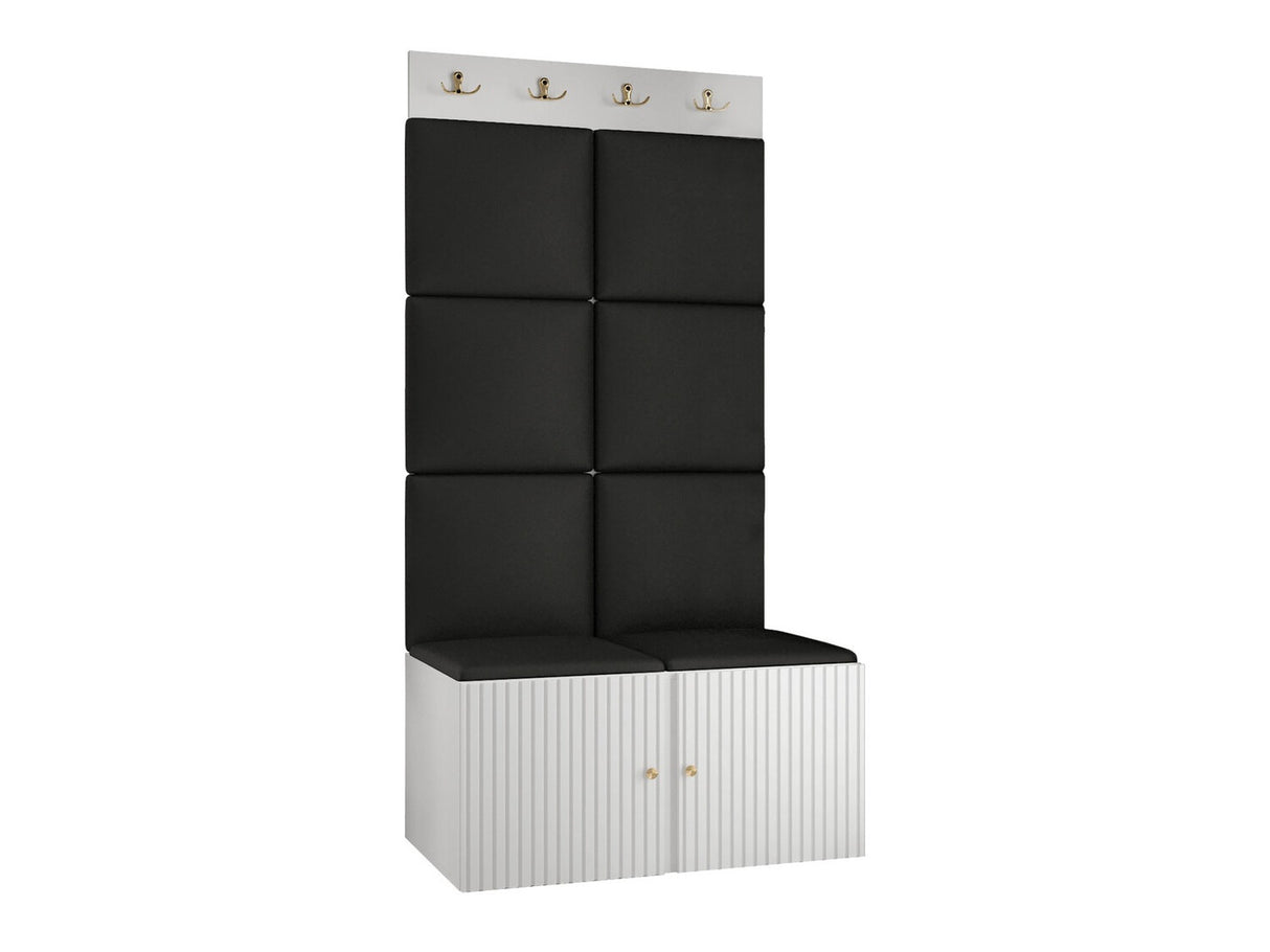 Előszoba garnitúra ORION RYFEL SLIM IV (Towiro), Keret színe: Fehér, Puha falpanel színe: Soft 011