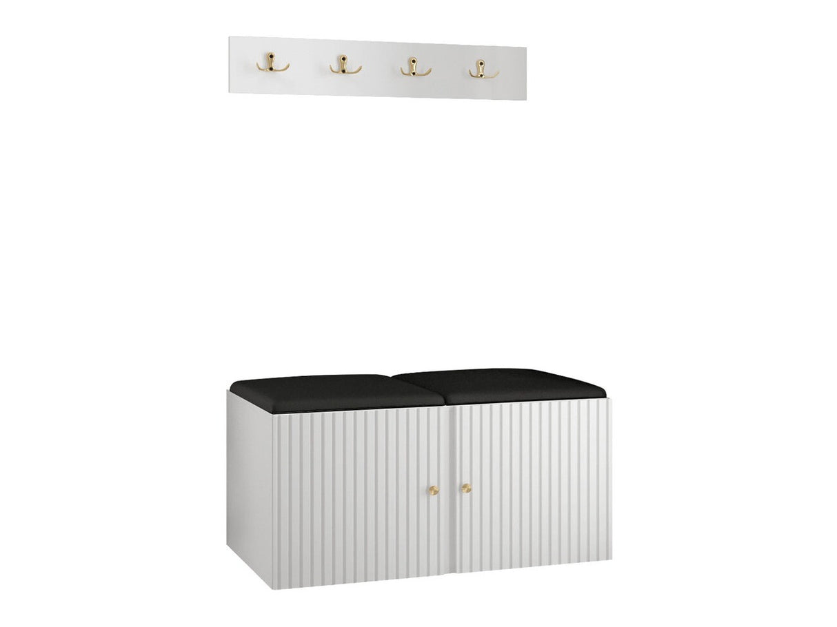 Előszoba garnitúra ORION RYFEL SLIM VI (Towiro), Keret színe: Fehér, Puha falpanel színe: Soft 011