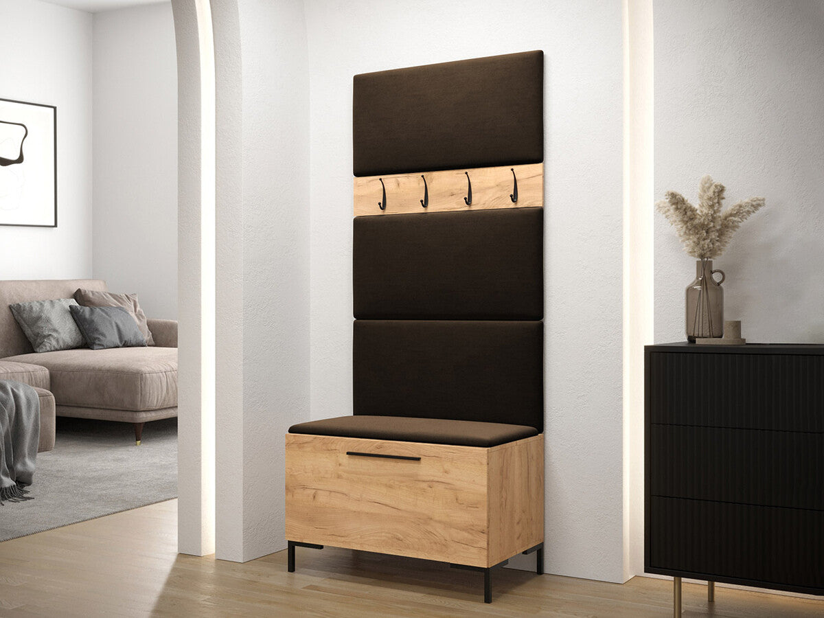 Előszoba garnitúra ZILION III (Frunemfta III), Keret színe: Craft tölgy, Puha falpanel színe: Manila 04