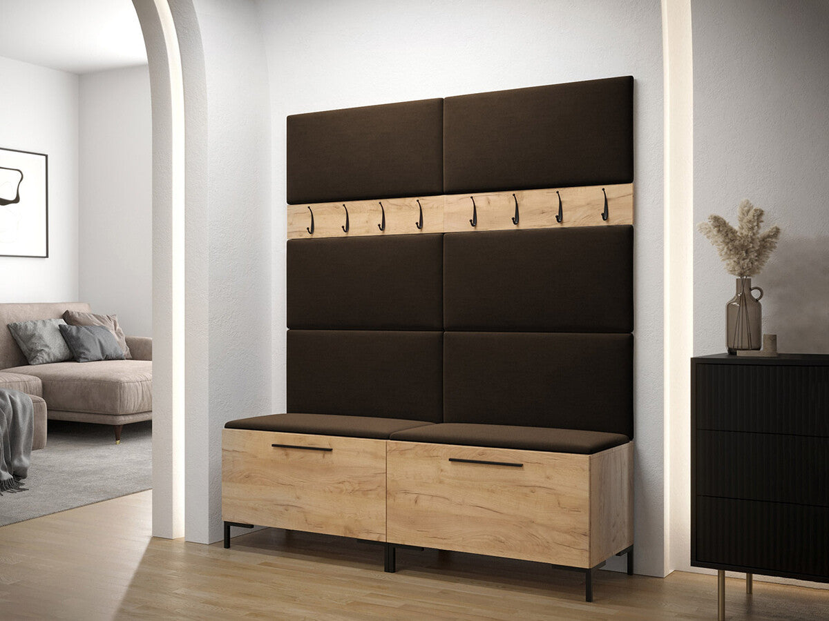 Előszoba garnitúra ZILION II (Frunemfta II), Keret színe: Craft tölgy, Puha falpanel színe: Manila 04