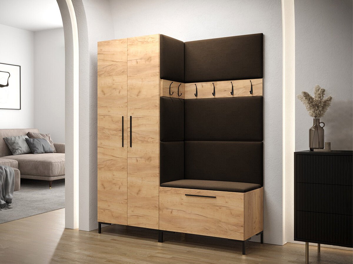 Előszoba garnitúra ZILION I (Frunemfta I), Keret színe: Craft tölgy, Puha falpanel színe: Manila 04