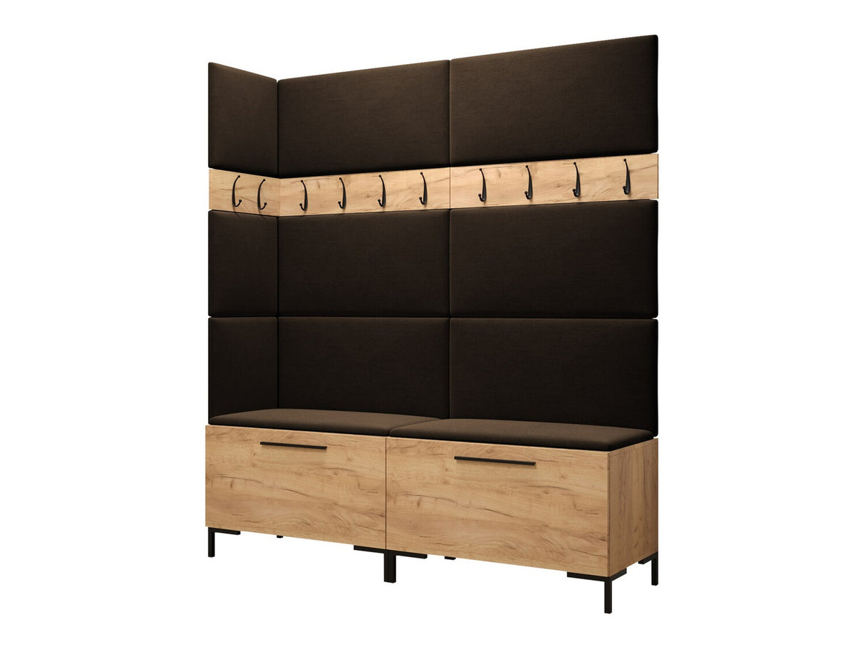 Előszoba garnitúra ZILION V (Frunemfta V), Keret színe: Craft tölgy, Puha falpanel színe: Manila 04