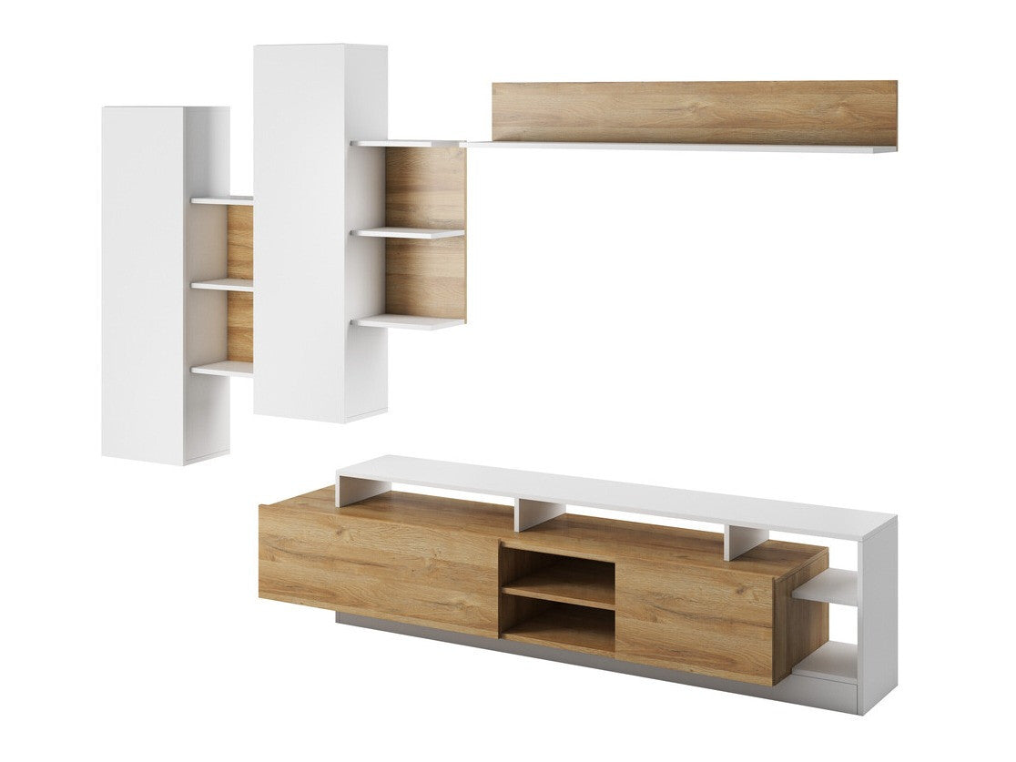 Nappali szett Meblościanka ALVA Biały / Grande tölgy