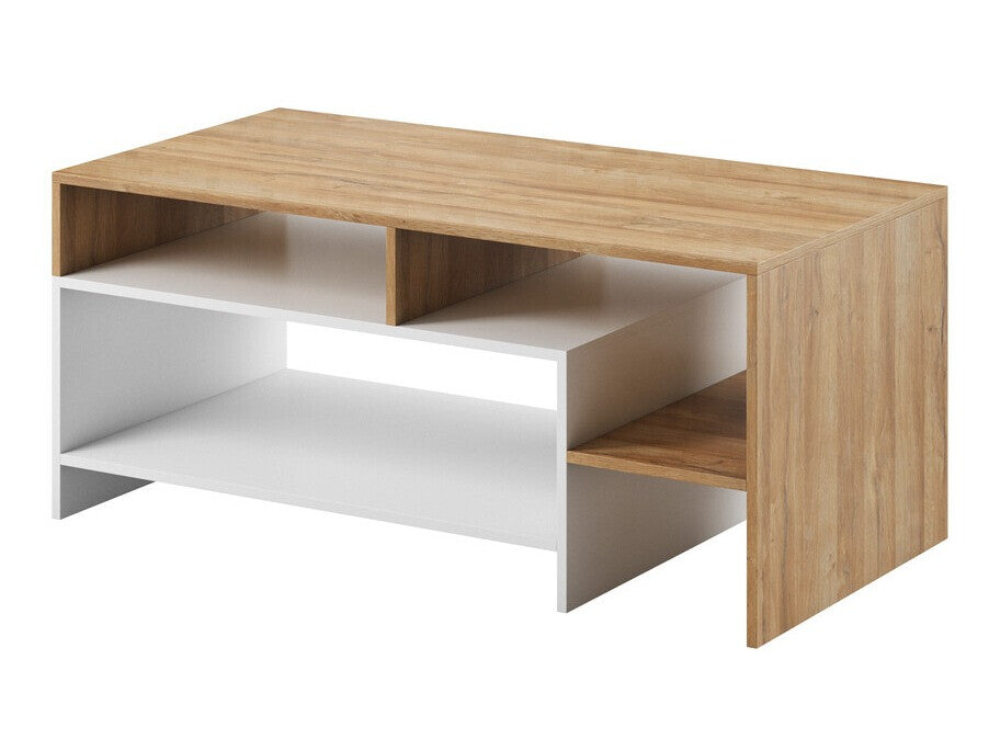 Nappali szett Meble ALVA Biały / Grande tölgy, Led világítás: Nem