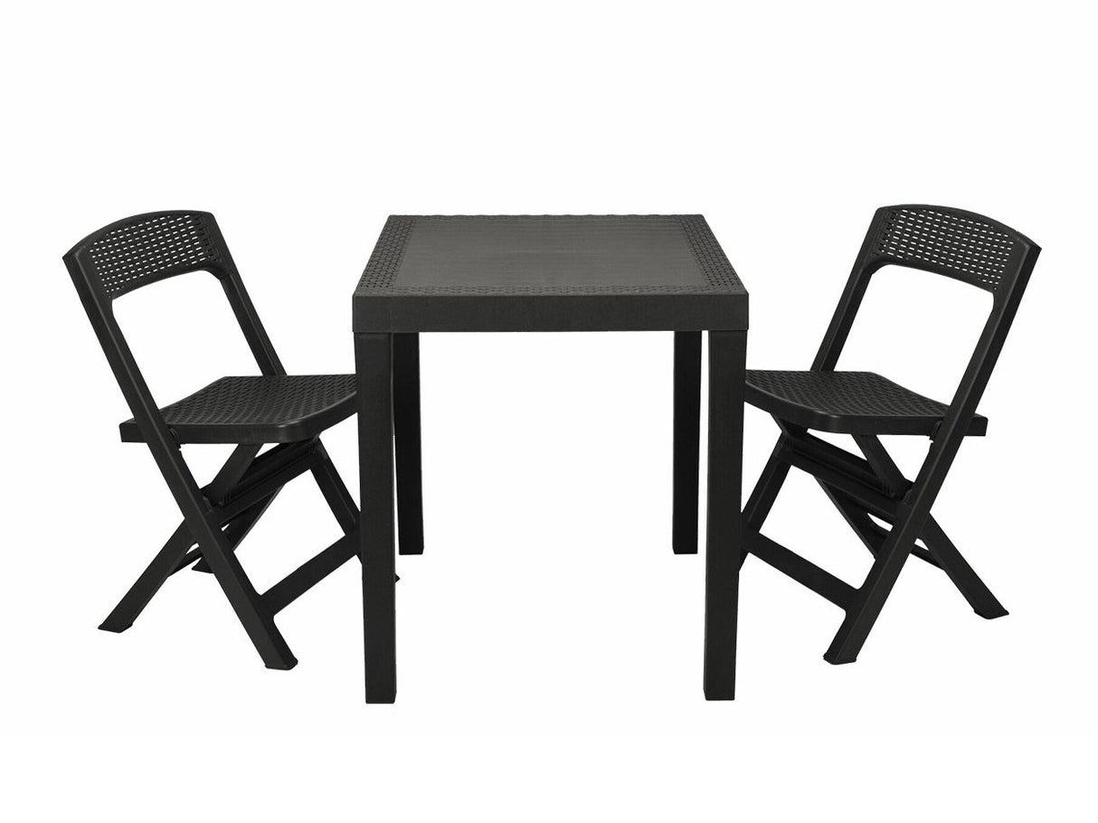 Erkély készlet Zestaw ogrodowy POKER 42981510 Antracyt 5903211187582