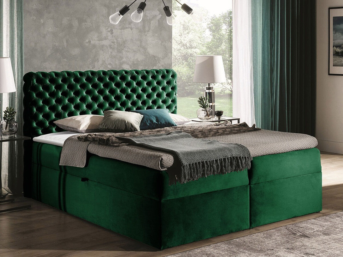 Kontinentális ágy CHESTERFIELD, Szín: Magic Velvet 2225, Alvó felület mérete: 200 x 200 cm