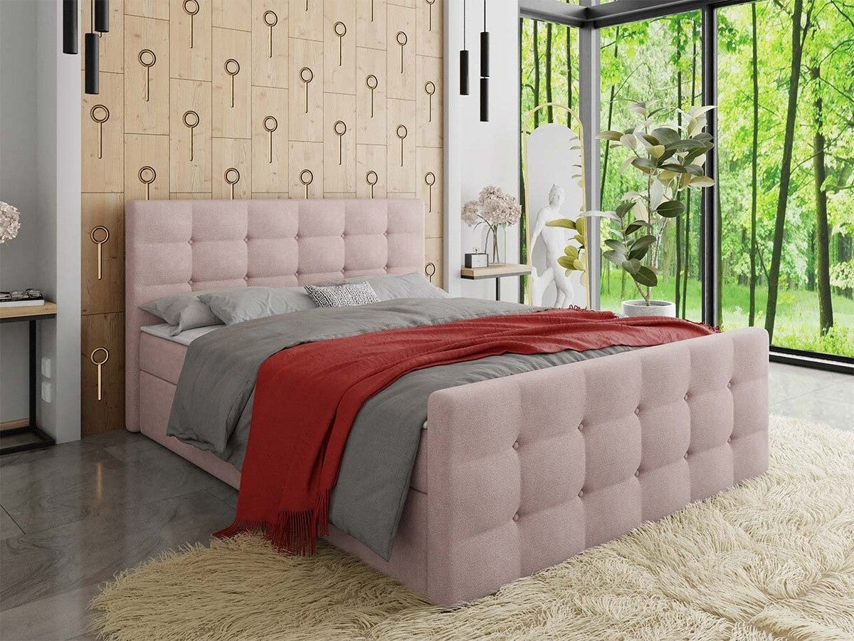 Kontinentális ágy MILANO 1 (Peregryn 1), Alvó felület mérete: 140 x 200 cm, Szín: Rico 19