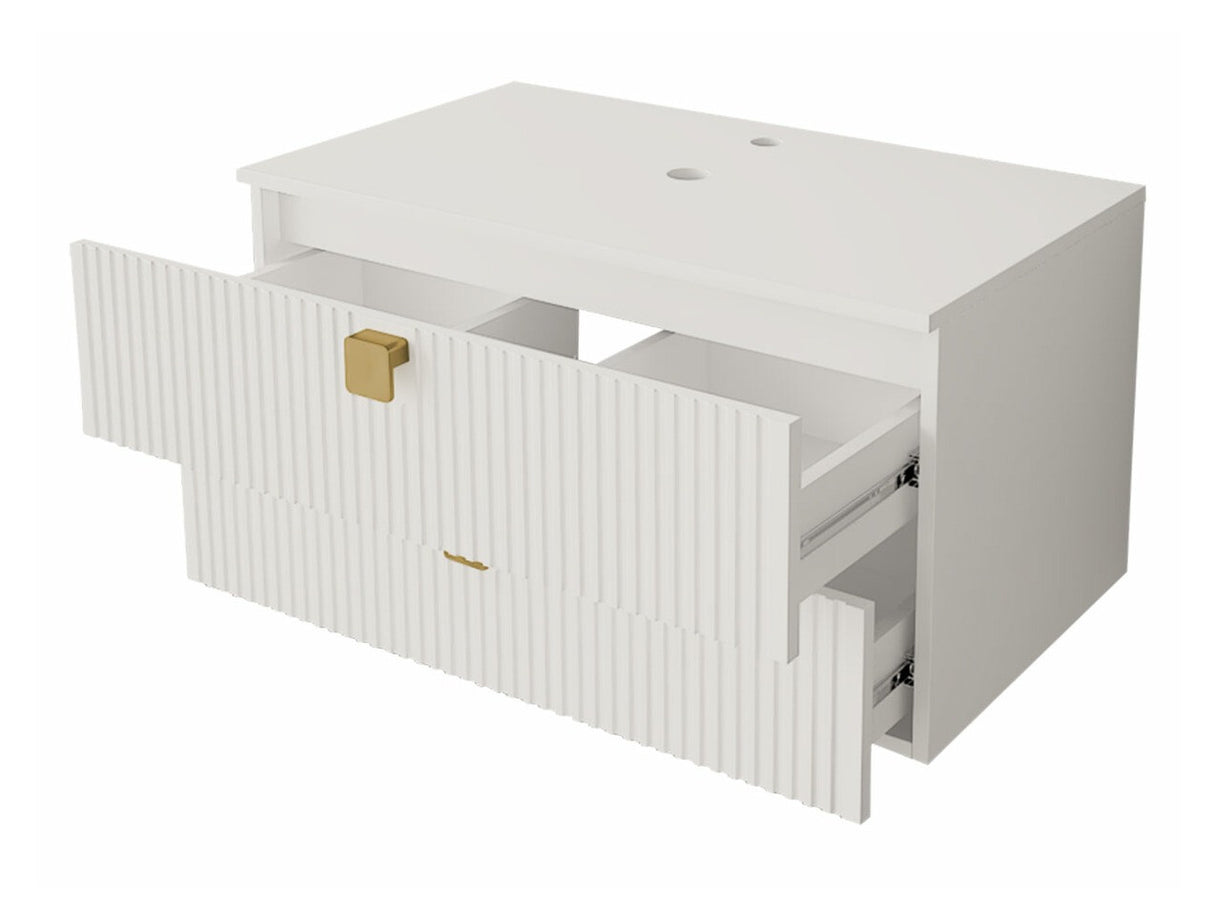 Fürdőszoba garnitúra Garianem IV, Szín: Fekete, Mosdókagyló: Igen