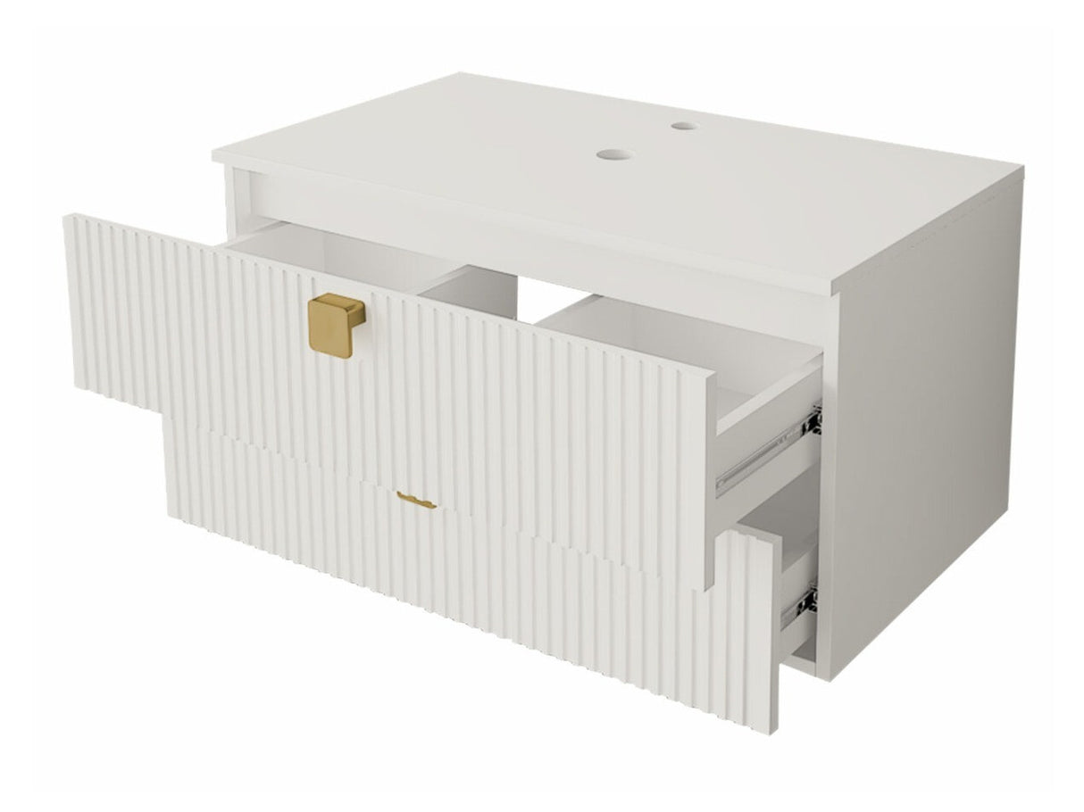 Fürdőszoba garnitúra Garianem IV, Szín: Szürke, Mosdókagyló: Igen