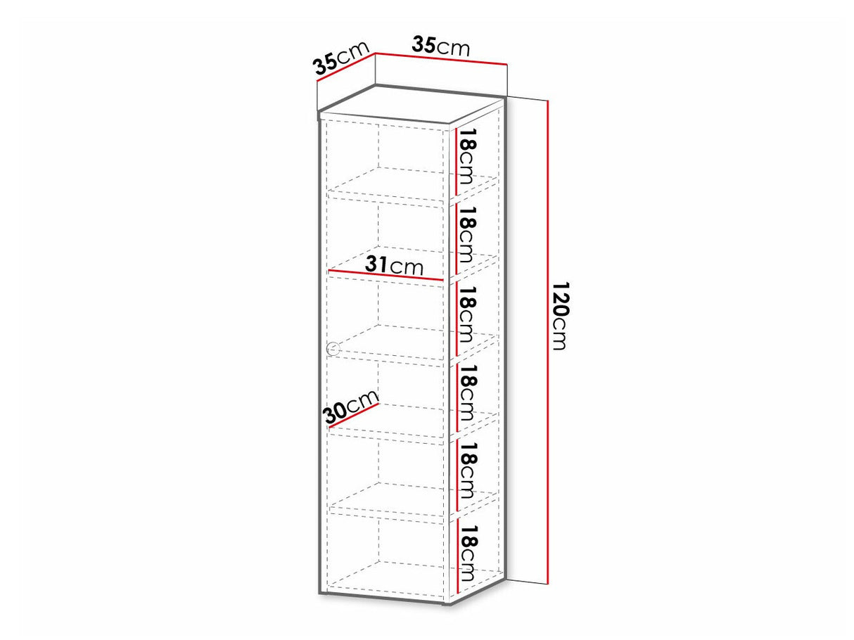 Fali fürdőszoba szekrény Słupek łazienkowy GATRETO 02 Biały (Fehér)