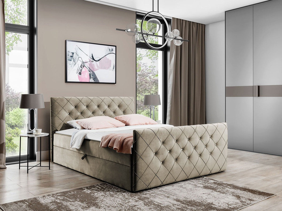 Kontinentális ágy MALAGA (Dotan), Szín: Magic Velvet 2208, Alvó felület mérete: 140 x 200 cm