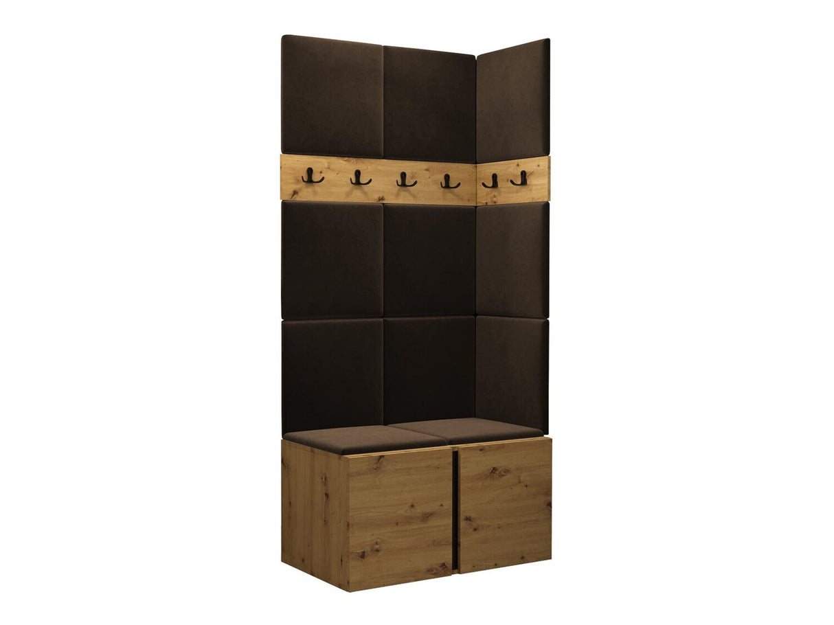 Előszoba garnitúra ORION I (Tavasz I), Keret színe: Artisan tölgy, Puha falpanel színe: Manila 04