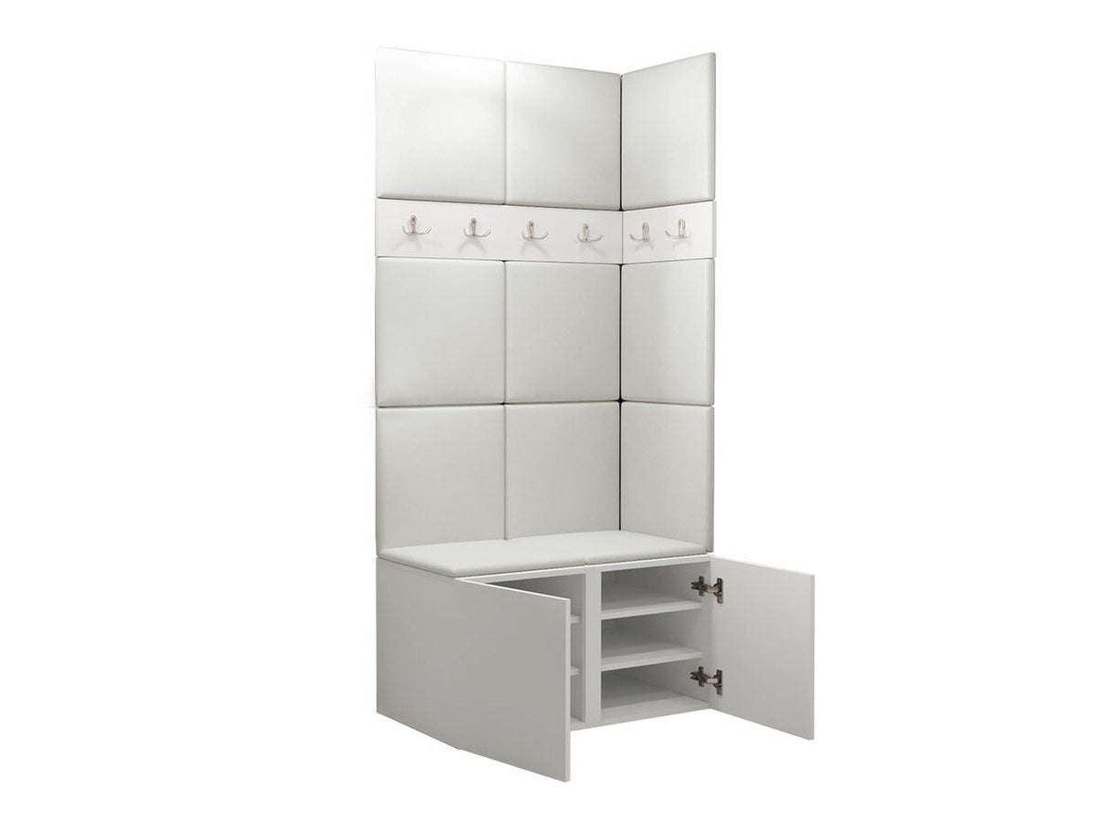 Előszoba garnitúra ORION I (Tavasz I), Keret színe: Grafit, Puha falpanel színe: Manila 04