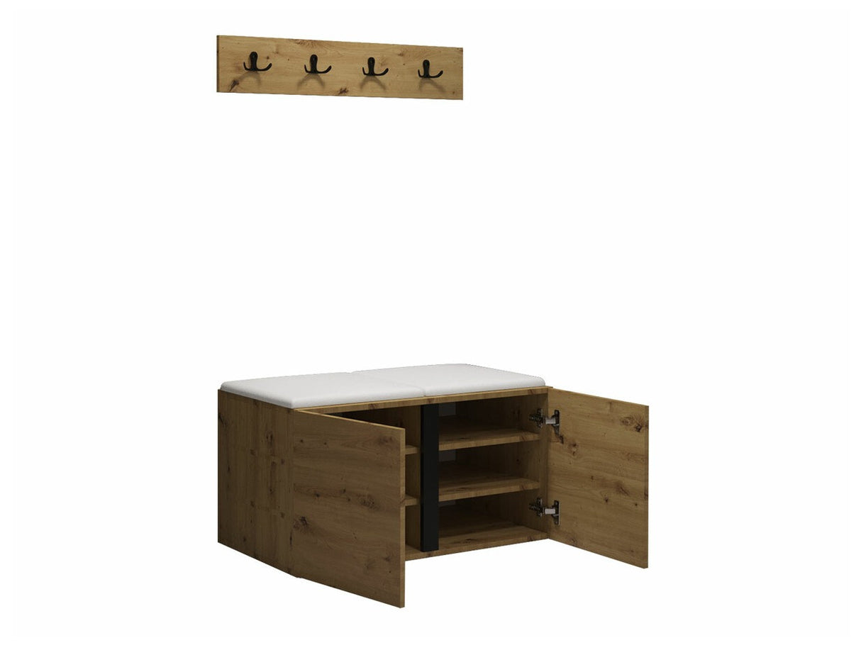 Előszoba garnitúra ORION VI (Tavasz VI), Keret színe: Artisan tölgy, Puha falpanel színe: Manila 04