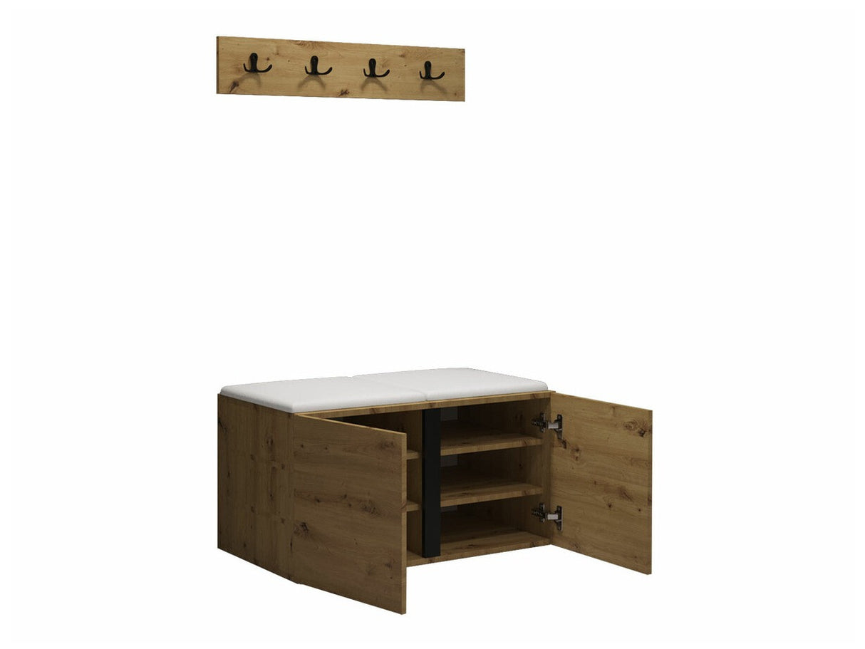 Előszoba garnitúra ORION VI (Tavasz VI), Keret színe: Grafit, Puha falpanel színe: Manila 04