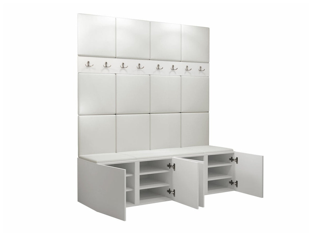 Előszoba garnitúra ORION V (Tavasz V), Keret színe: Grafit, Puha falpanel színe: Manila 04