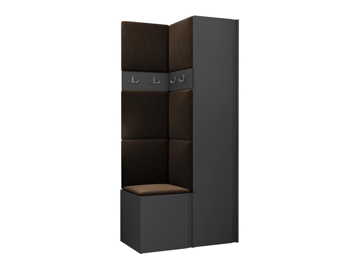 Előszoba garnitúra ORION XXIV (Tavasz XXIV), Keret színe: Grafit, Puha falpanel színe: Manila 04