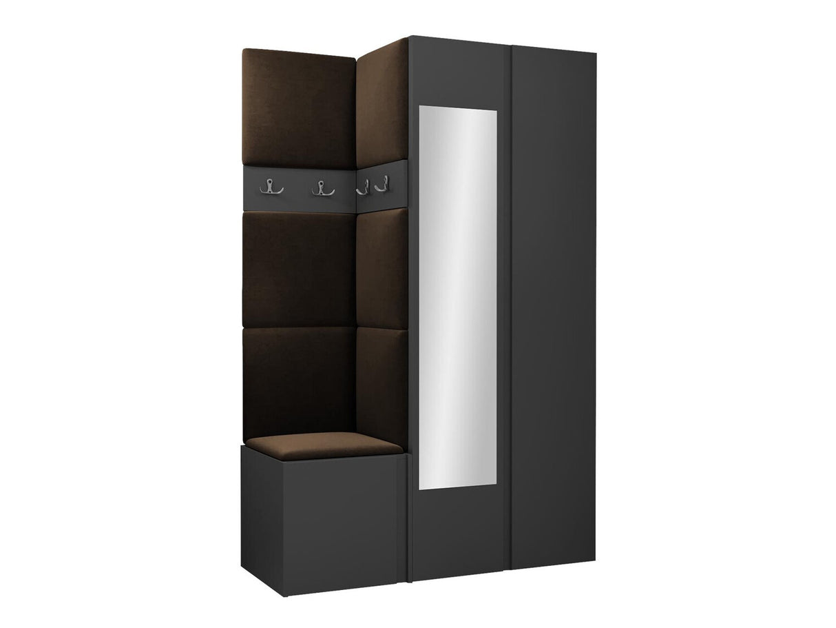 Előszoba garnitúra ORION XXVI (Tavasz XXVI), Keret színe: Grafit, Puha falpanel színe: Manila 04