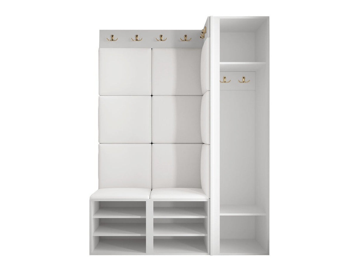 Előszoba garnitúra ORION RYFEL RAMIRO IX (Terospito), Keret színe: Fekete, Puha falpanel színe: Manila 04