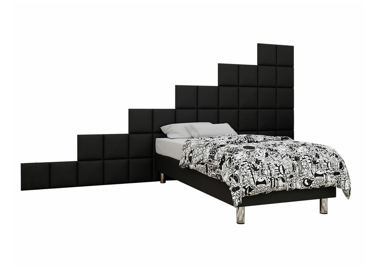 Kontinentális ágy LUX-BAZA 30x30 (Estelle-Baza) I 120 x 200 cm, Szín: Öko bőr Soft 011