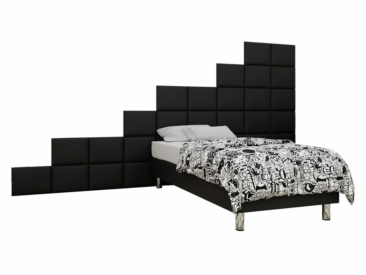 Kontinentális ágy LUX-BAZA 40x30 (Estelle-Baza) II 120 x 200 cm, Szín: Öko bőr Soft 011