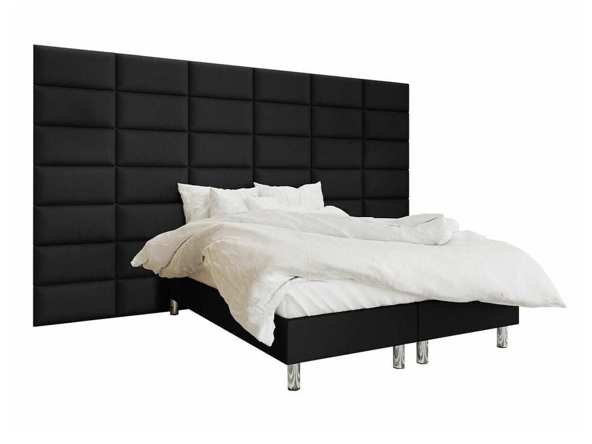 Kontinentális ágy LUX-BAZA 60x30 (Estelle-Baza) III, Szín: Öko bőr Soft 011, Alvó felület mérete: 160 x 200 cm