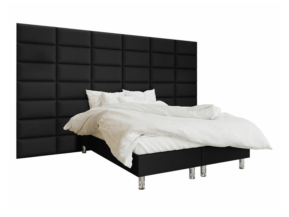 Kontinentális ágy LUX-BAZA 60x30 (Estelle-Baza) III, Szín: Öko bőr Soft 011, Alvó felület mérete: 180 x 200 cm