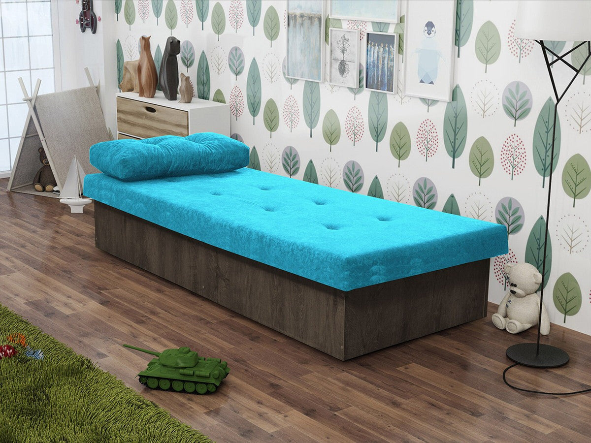 Ágy Berta (Nikroguta), Keret színe: Sötét kőris, Kárpit színe: Suedine 29, Ágyneműtartó: Nem