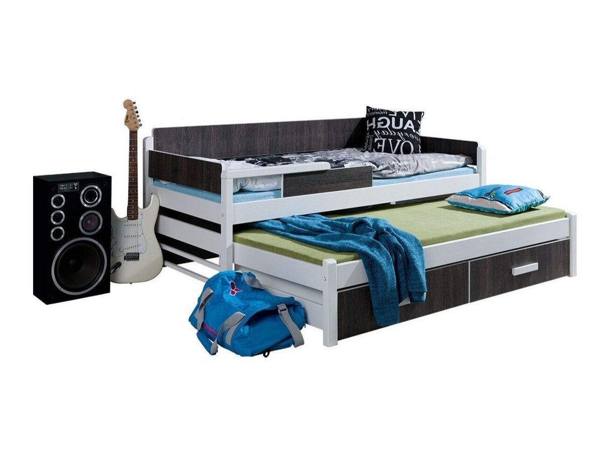 Ágy Dois 80 (Cyprus 80), Szín: Fehér + Sötét Zebrano