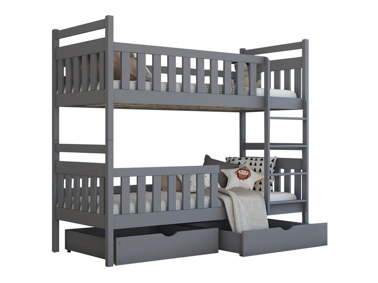 Emeletes ágy MONIKA (William), Szín: Szürke, Alvó felület mérete: 80 x 180 cm