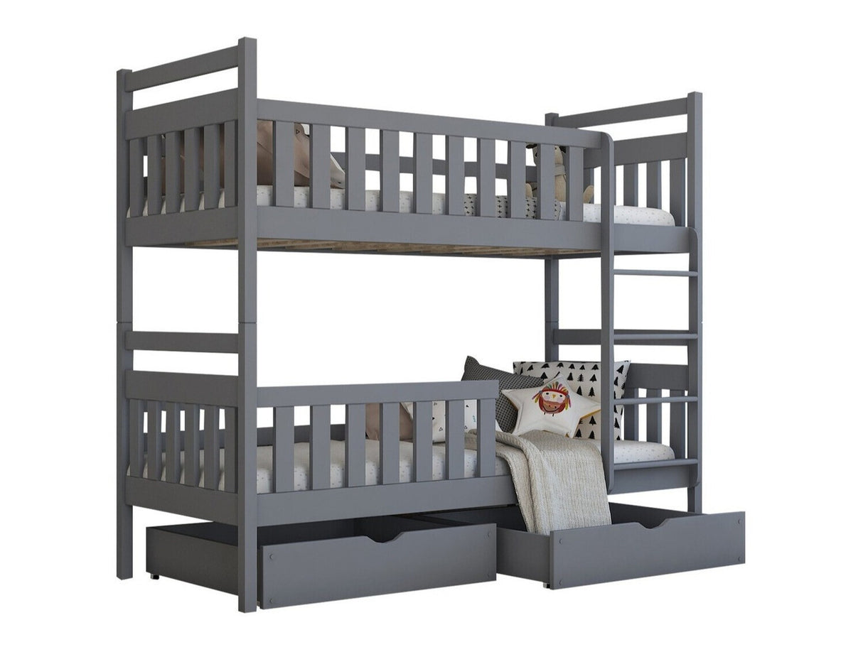 Emeletes ágy MONIKA (William), Szín: Szürke, Alvó felület mérete: 90 x 190 cm