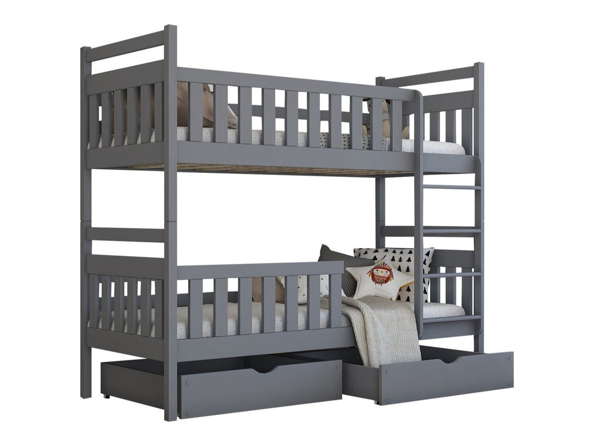 Emeletes ágy MONIKA (William), Szín: Szürke, Alvó felület mérete: 90 x 200 cm