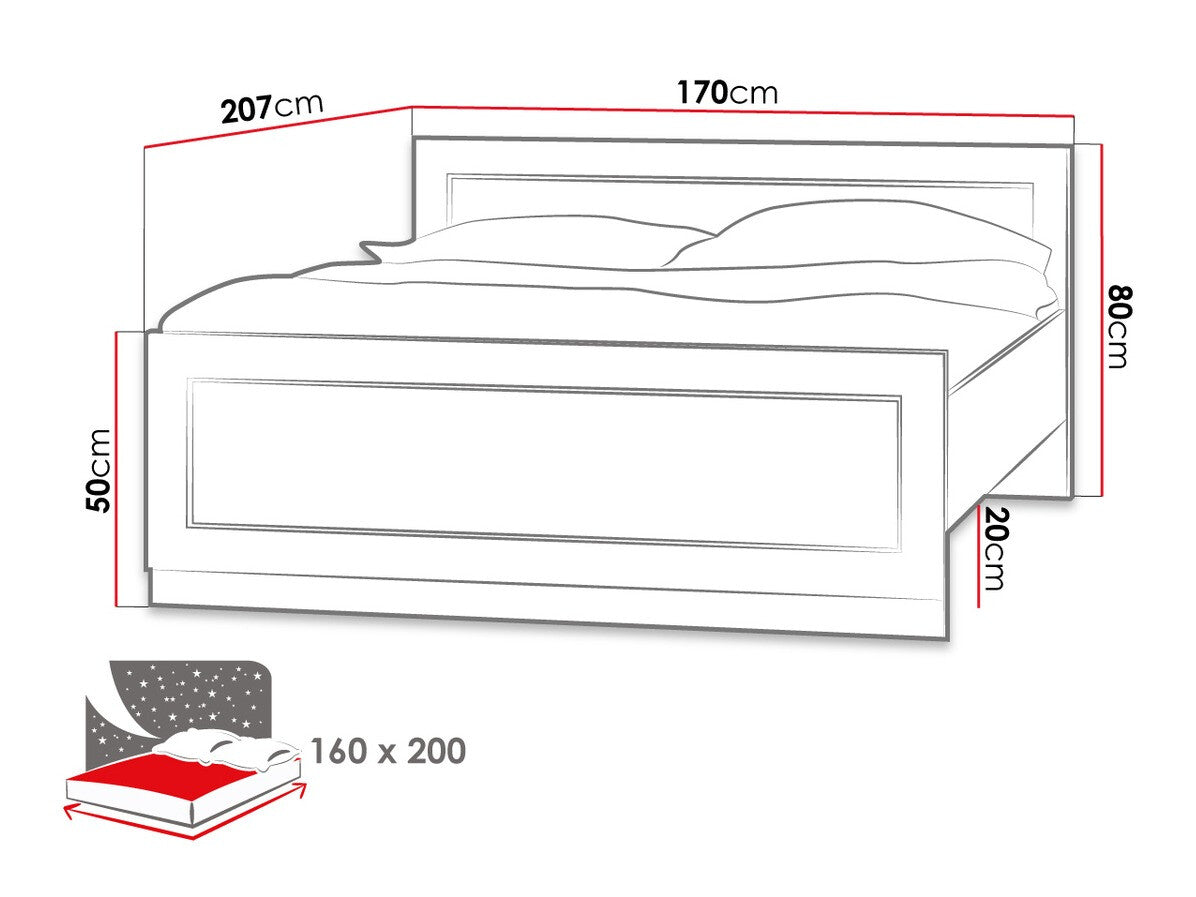 Ágy Tadeusz T-20 (Nemris N20), Szín: Lefkas tölgy
