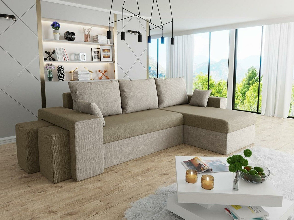 Sarokkanapé Kansas Muna Uniwersalna, Szín: Muna 02 + Muna 03