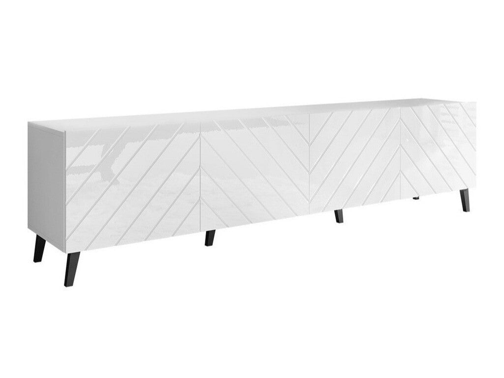 TV-állvány ABETO 200 (Zitok 200), Szín: Fehér + Fényes fehér