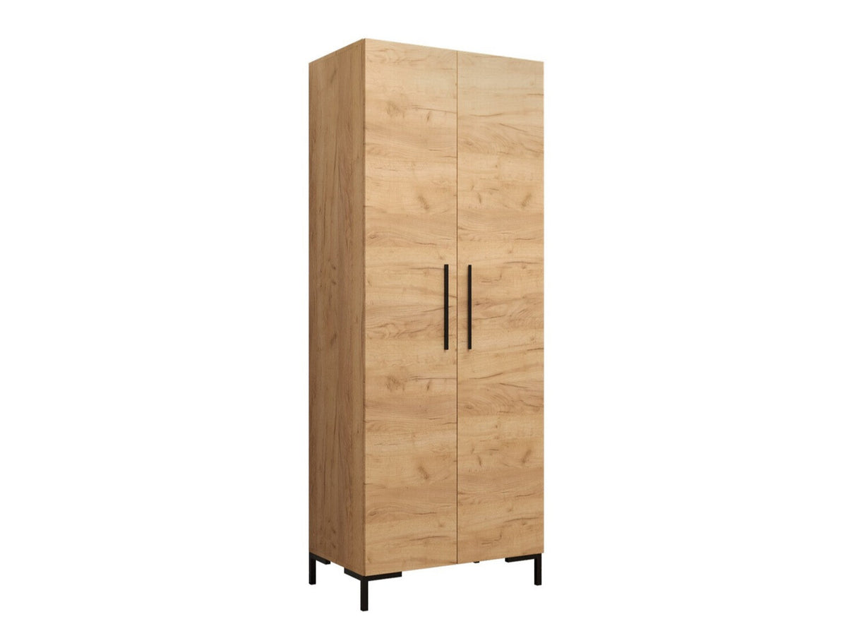 Gardróbszekrény bez lustra ZILION, Szín: Craft tölgy + Fekete