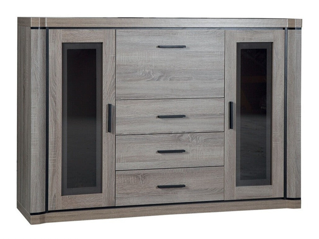 Komód Dallas D7 (Xavier), Szín: Triufel tölgy, Led világítás: Nem