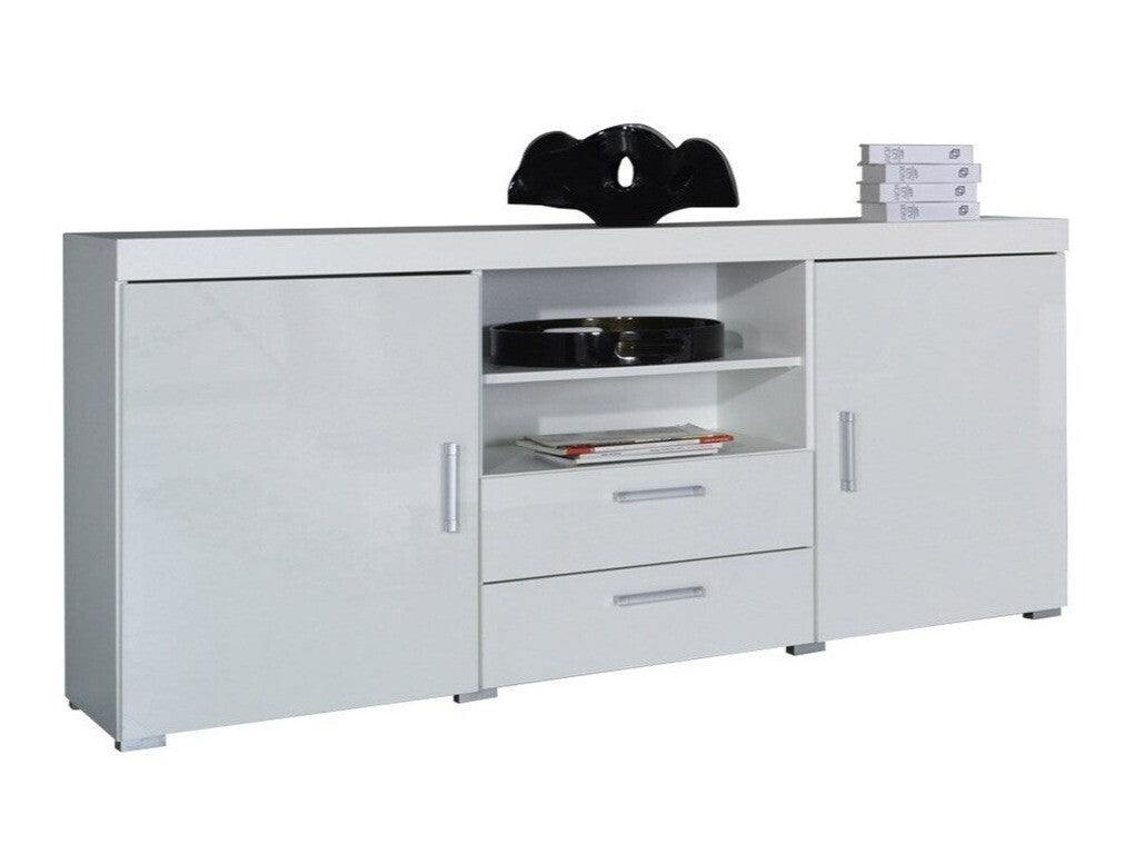 Komód Samba 5 (Mamba MA5), Szín: Fehér + Fényes fehér