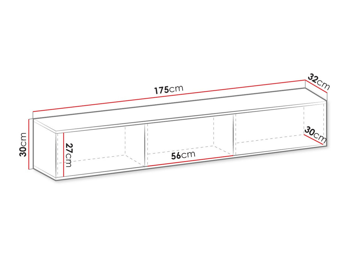 TV-állvány Szafka RTV ORO 175 I (Oanisew) Beżowy (Krém + Aranysárga)