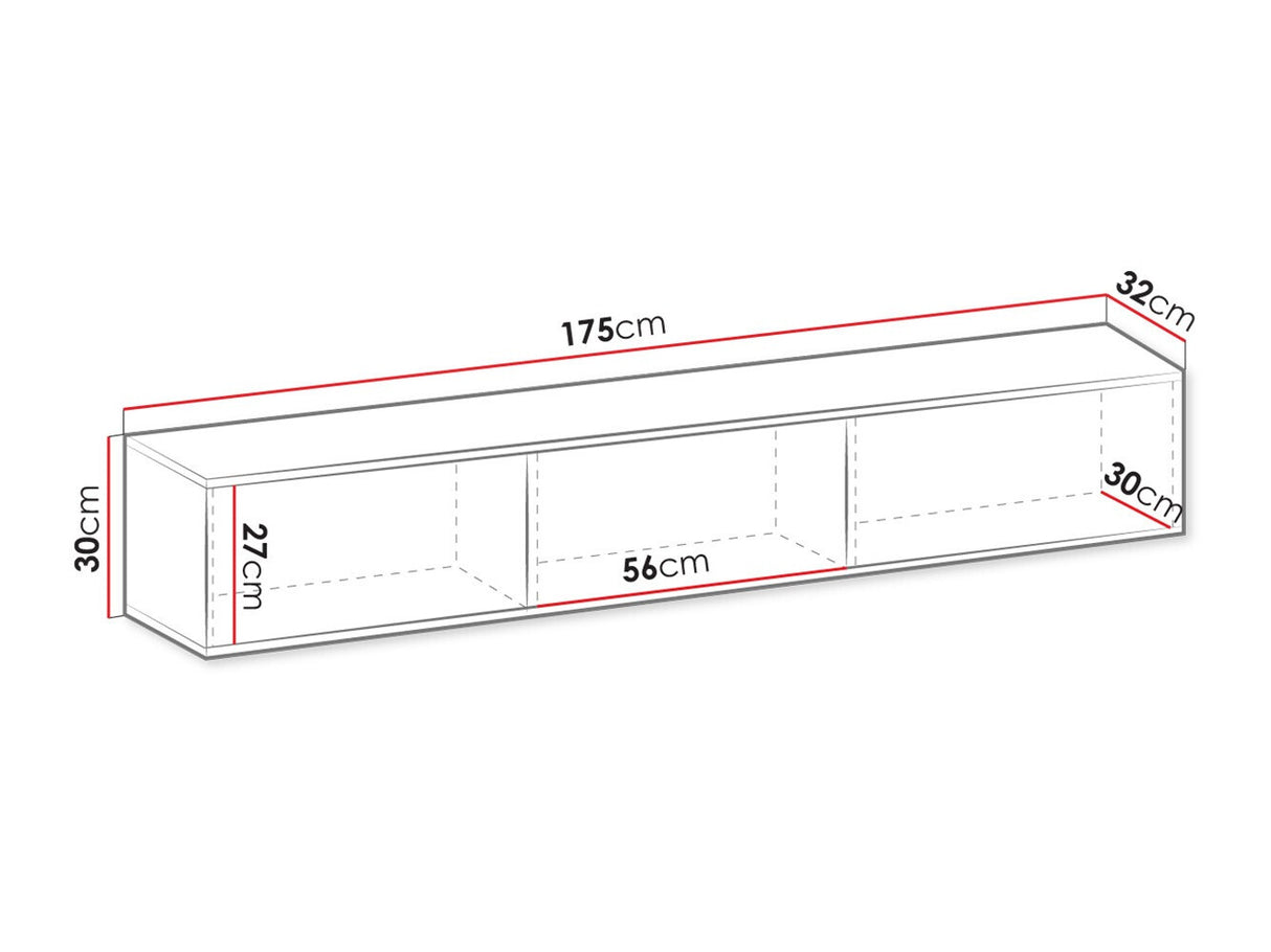 TV-állvány Szafka RTV ORO Közepes sűrűségű farostlemez 175 II (Oanisew) Beżowy 5903211254314 (Krém + Aranysárga)