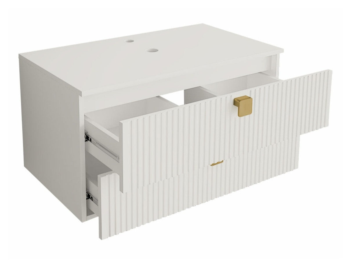 Fali szekrény mosdónak GARIANO 01, Szín: Fehér, Mosdókagyló: Nem