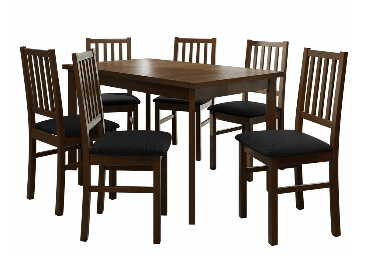 Étkezőgarnitúra 15 (MODENA 1P + NILO 7), Fa színe: Dió, Kárpit: Kronos 7