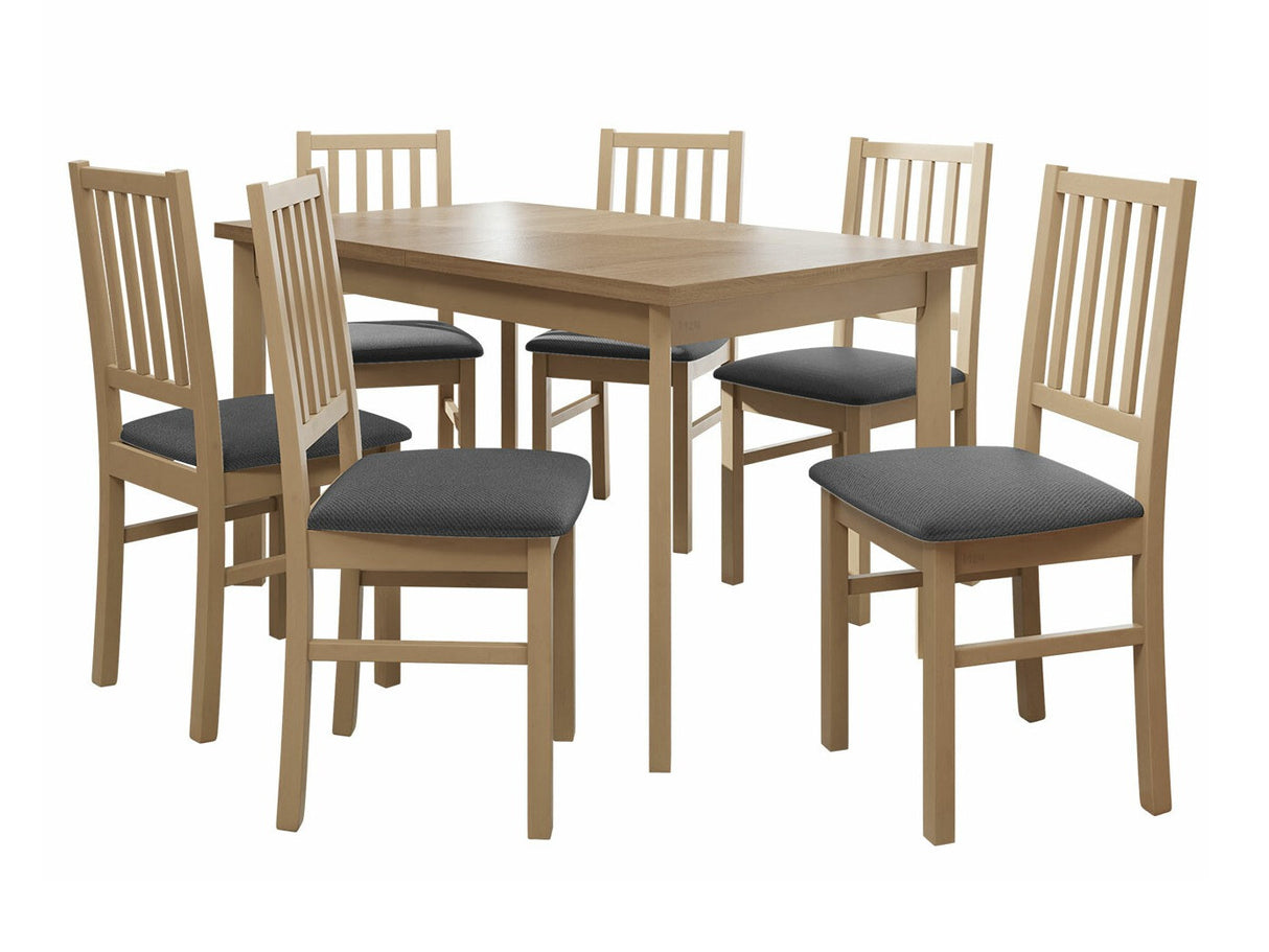 Étkezőgarnitúra 15 (MODENA 1P + NILO 7), Fa színe: Sonoma tölgy, Kárpit: Kronos 22