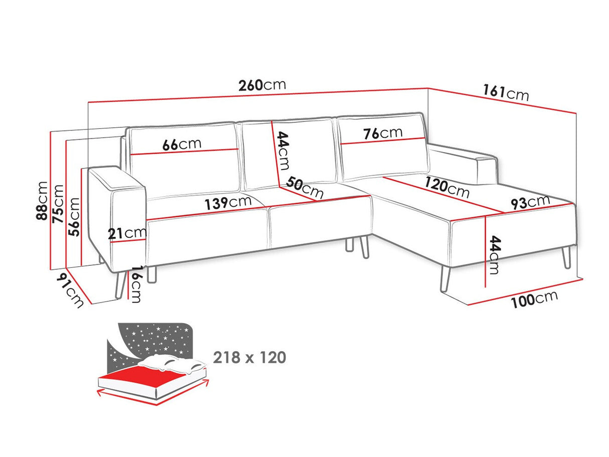 Sarokkanapé Narożnik MINGO, Szín: Zetta 302, Változatok: Balos