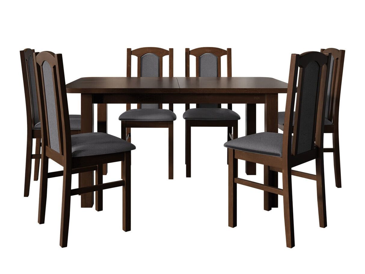 Étkezőgarnitúra 06 (WENUS 2 + BOS 7), Fa színe: Dió, Kárpit: Kronos 22