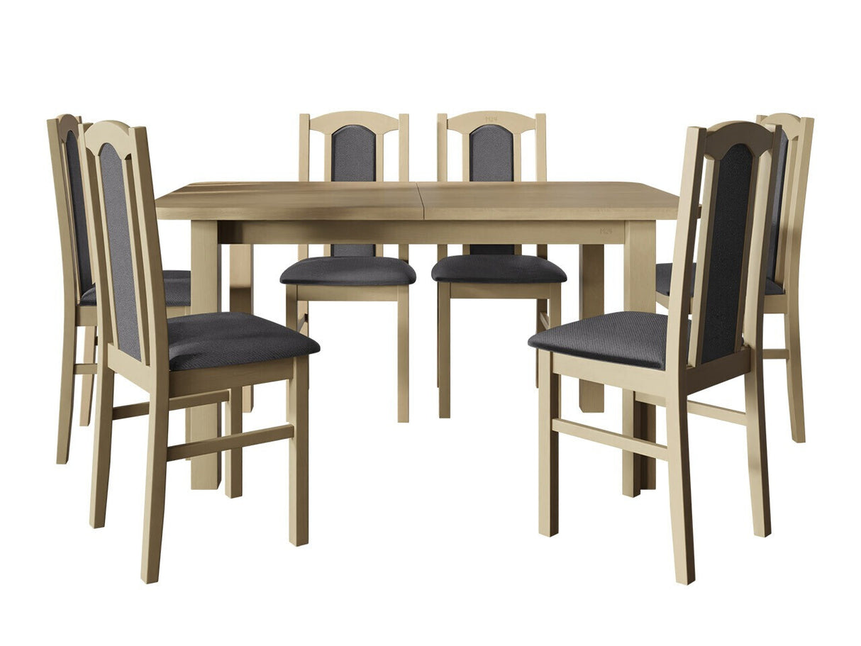 Étkezőgarnitúra 06 (WENUS 2 + BOS 7), Fa színe: Sonoma tölgy, Kárpit: Kronos 22