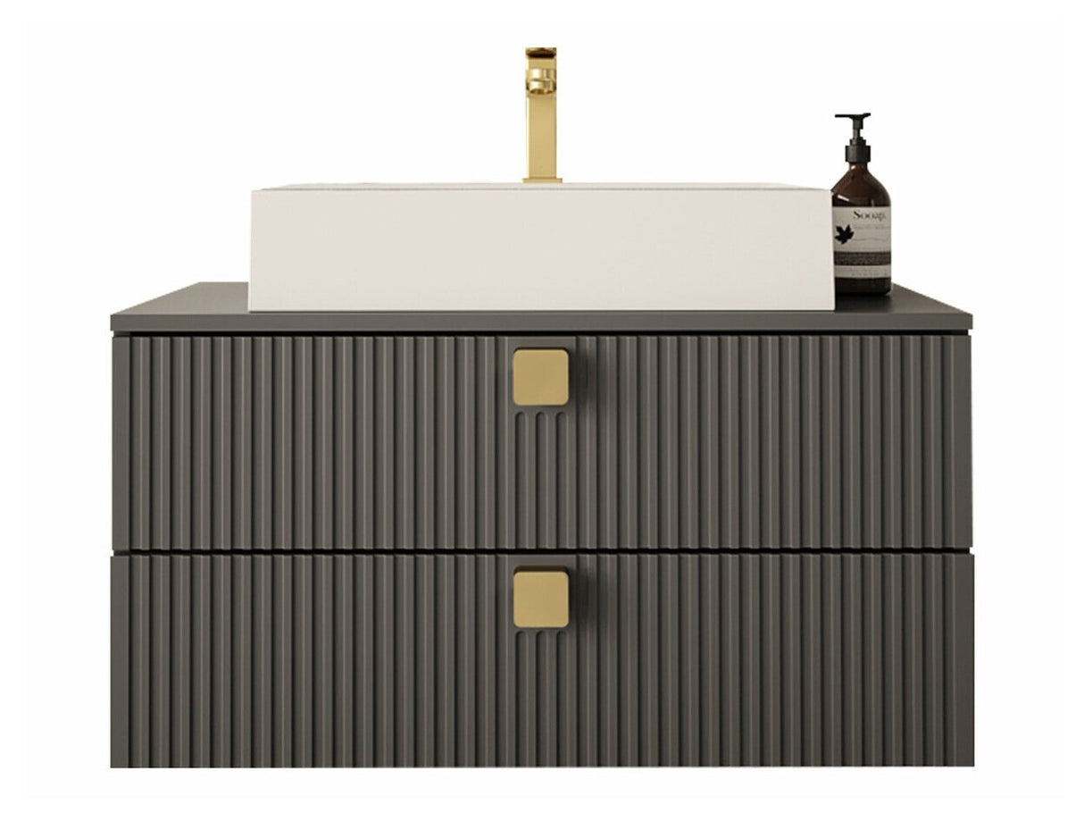 Fali szekrény mosdónak GARIANO 01, Szín: Szürke, Mosdókagyló: Igen